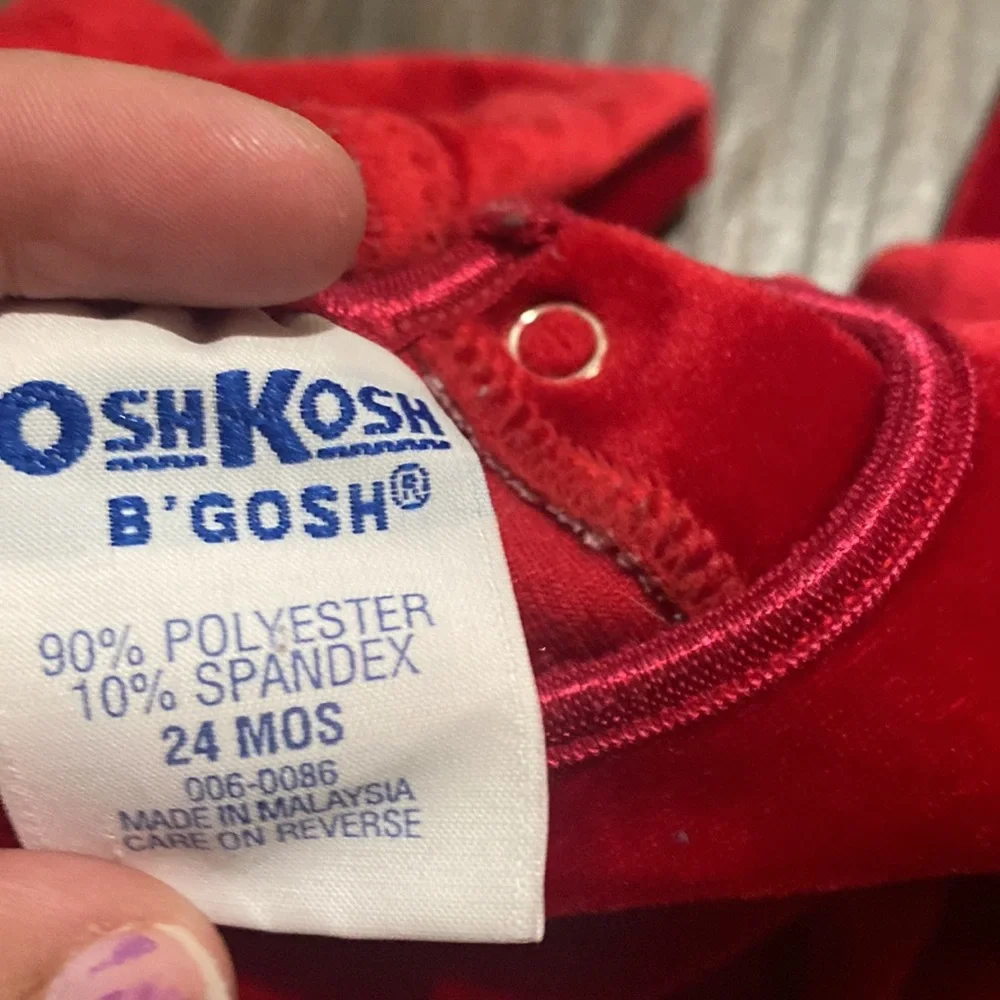 Vintage Osh Kosh velvet onesie 24 months